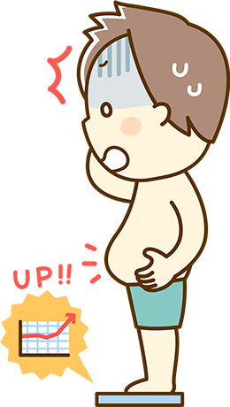 急に体重が増えたり減ったりした